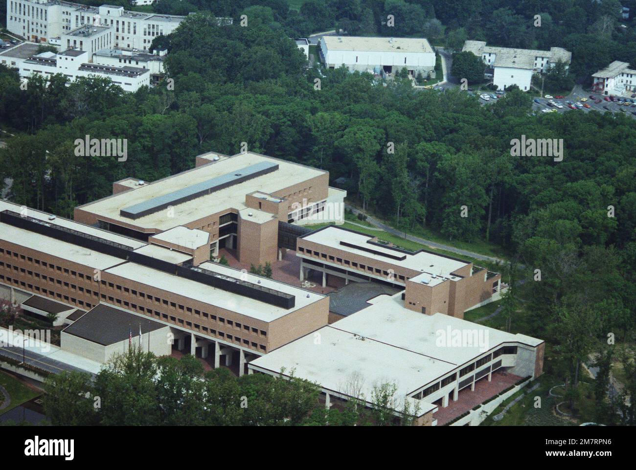 Une vue aérienne de l'Université des sciences de la santé en uniforme. Base: Bethesda État: Maryland (MD) pays: Etats-Unis d'Amérique (USA) Banque D'Images