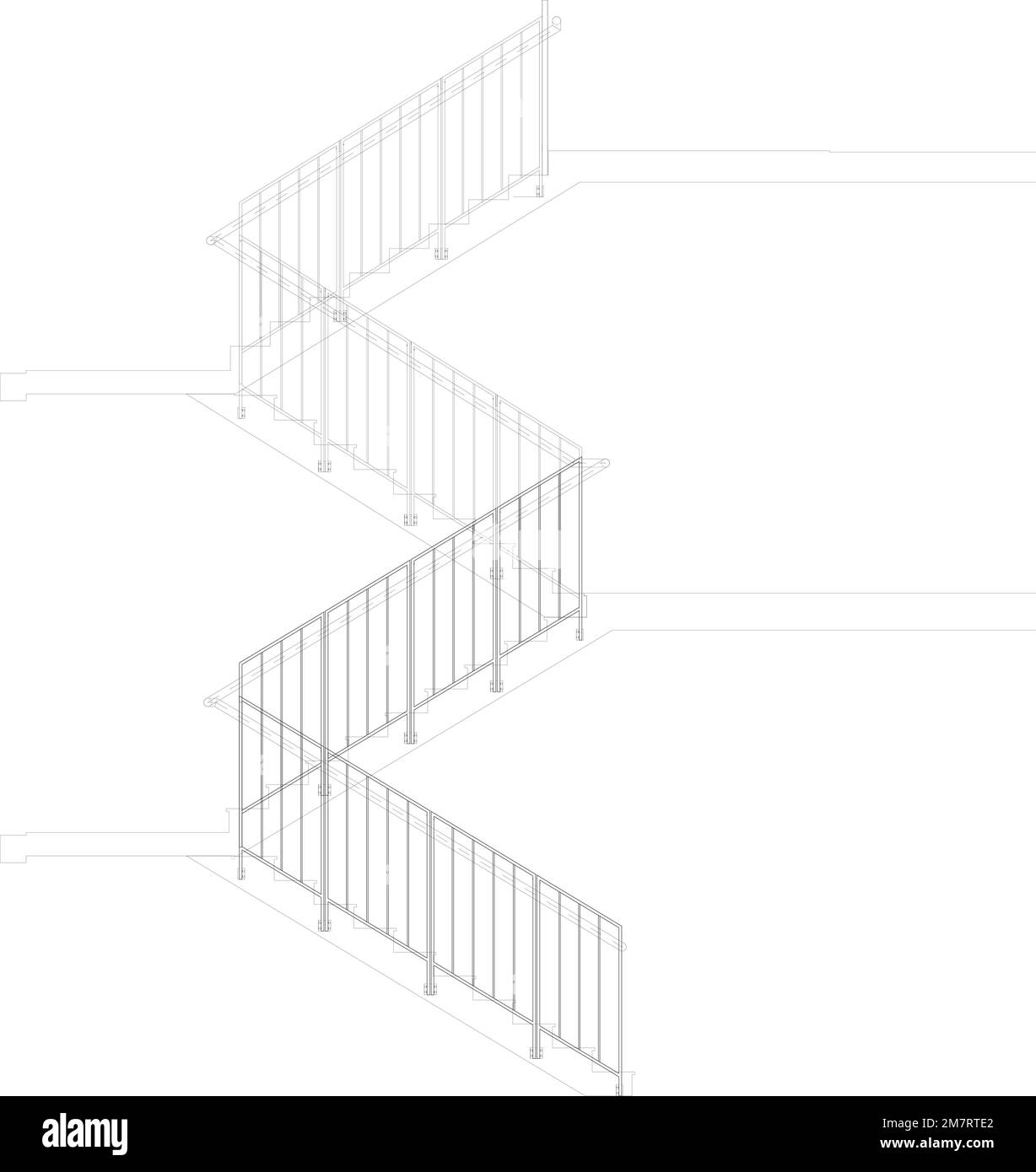 Vecteur de profil d'escalier en spirale Illustration de Vecteur