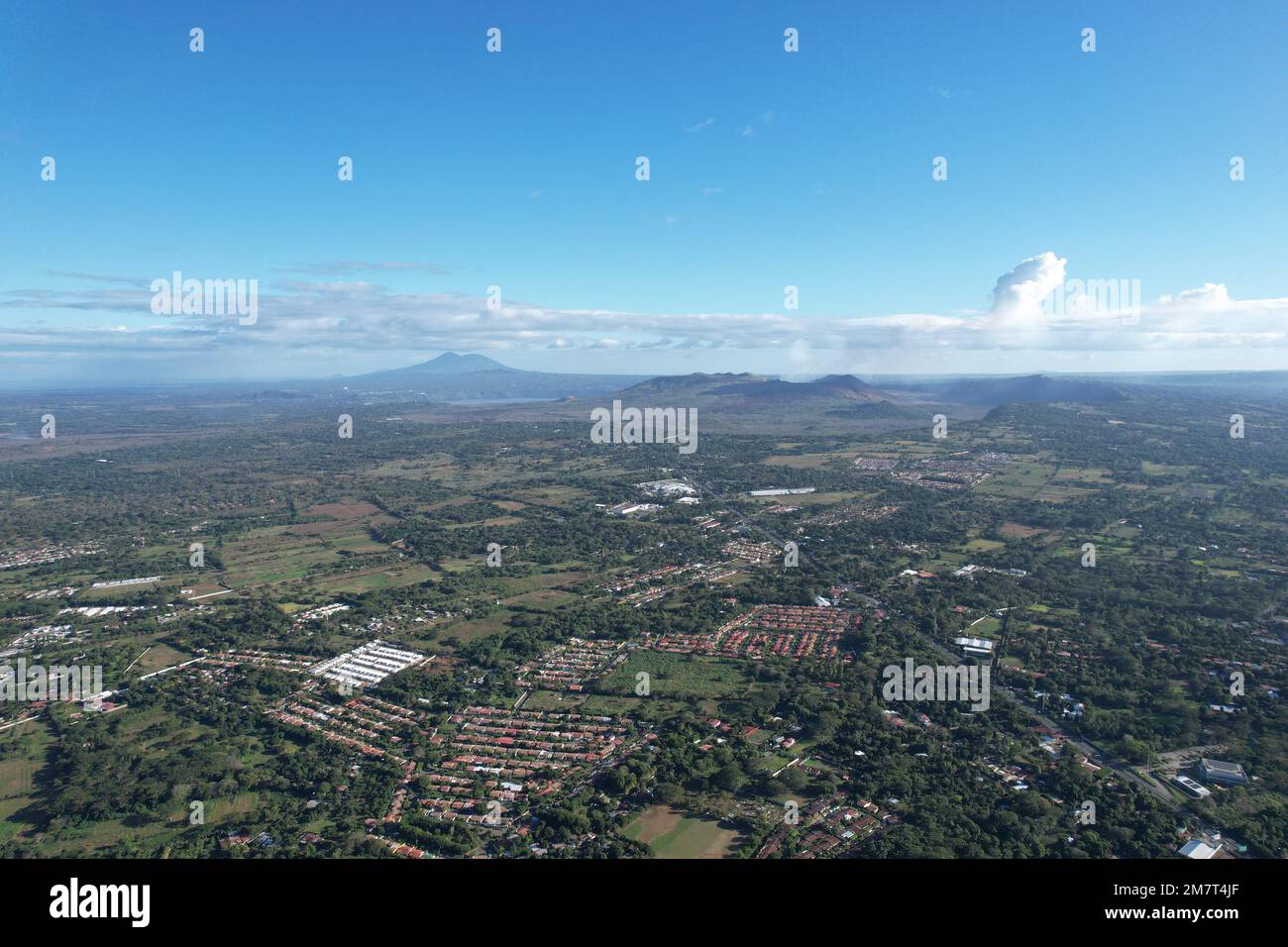 Nicaragua parc national de Masaya paysage vue aérienne de drone Banque D'Images