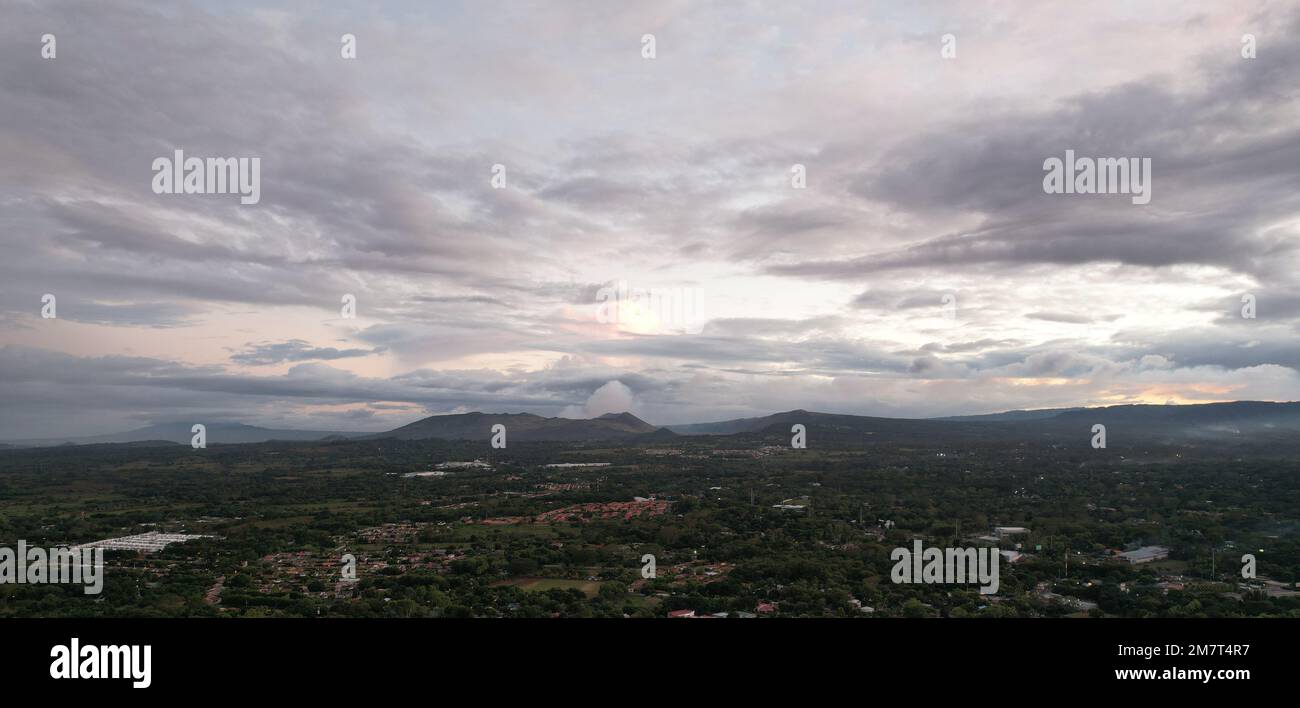 Masaya volcan parc paysage vue aérienne drone Banque D'Images