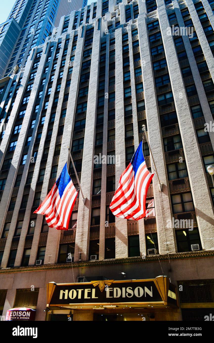 Hôtel Edison, dans le centre-ville de New York. Banque D'Images