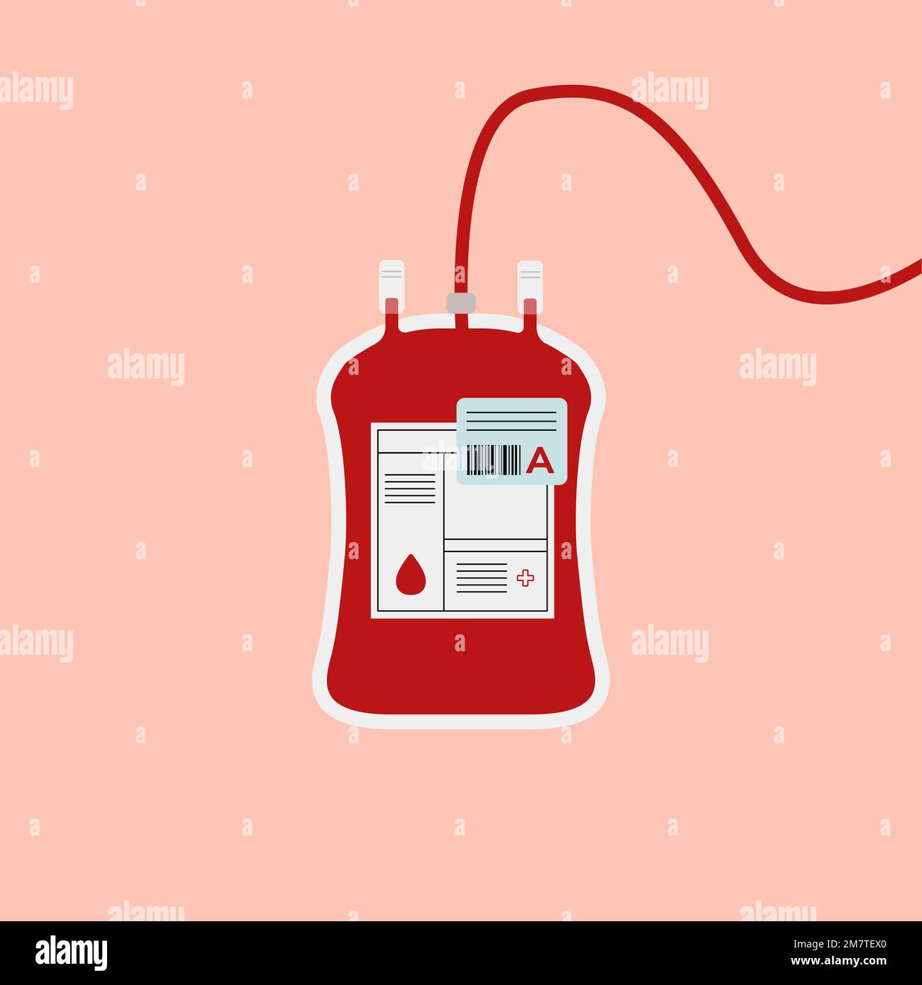 Une illustration de type sac de sang vecteur rouge santé organisme de bienfaisance Illustration de Vecteur