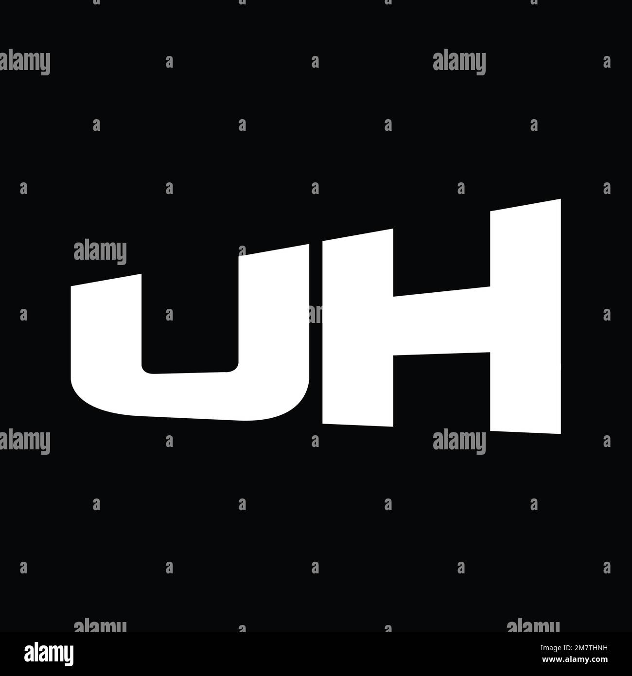 UH logo monogramme grand alphabet vecteur images modèle de conception Banque D'Images