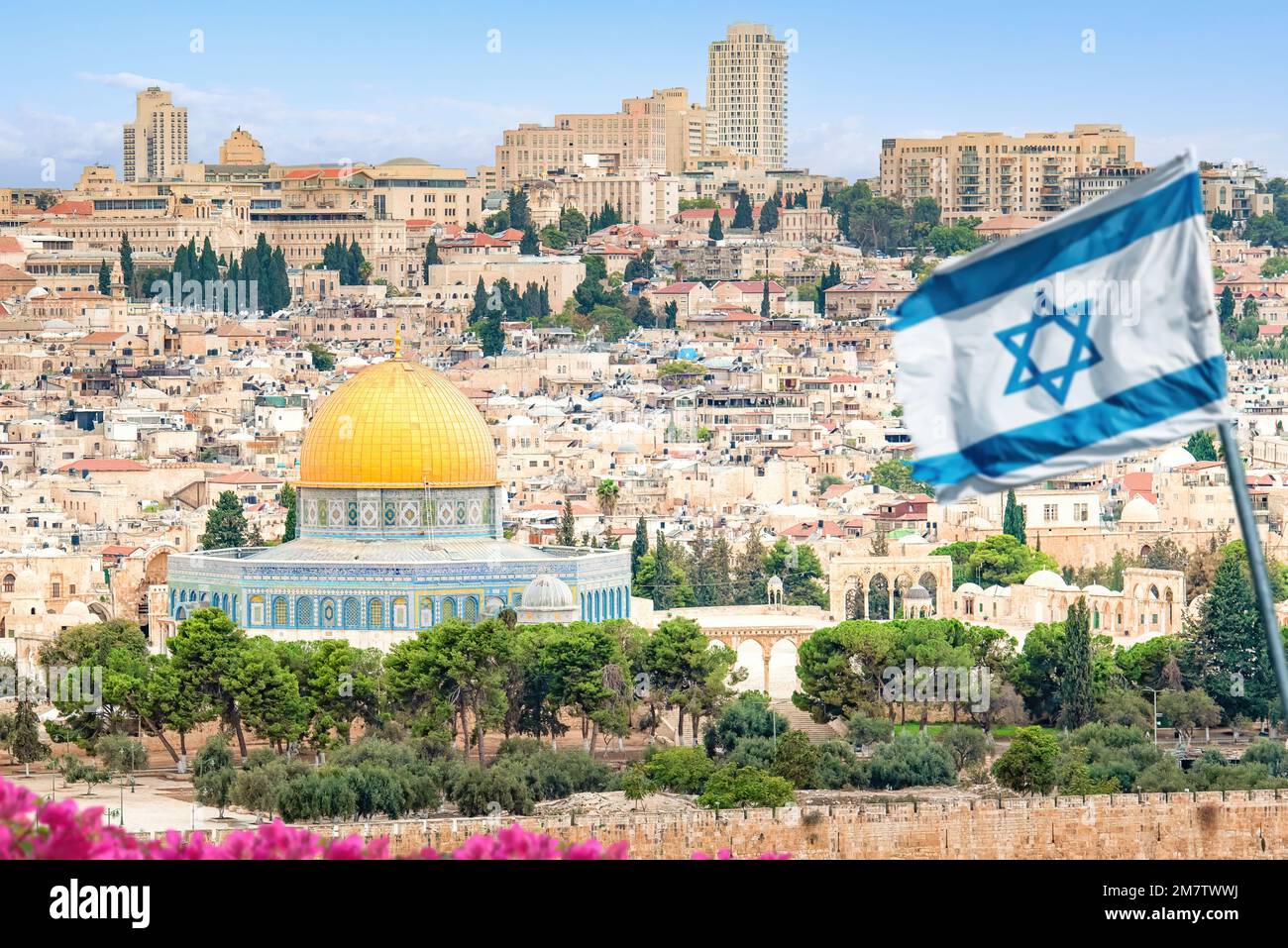 Jérusalem, Israël; 9 janvier 2023 - Dôme du Rocher sur le Mont du Temple, Jérusalem, Israël. Banque D'Images