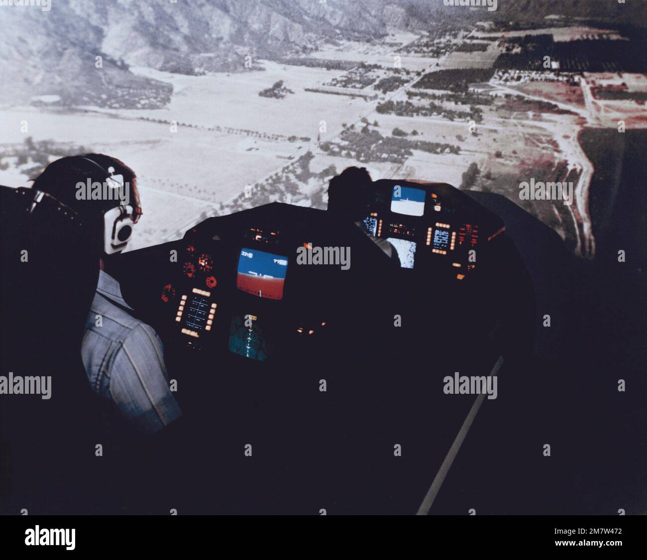 Vue du simulateur multimission Boeing à utiliser dans le programme d'évaluation des écrans d'affichage au format illustré pour tester l'interaction des membres de l'équipage avec les écrans de poste de pilotage visuels et générés par ordinateur. Base: Wright-Patterson Air Force base État: Ohio (OH) pays: Etats-Unis d'Amérique (USA) Banque D'Images