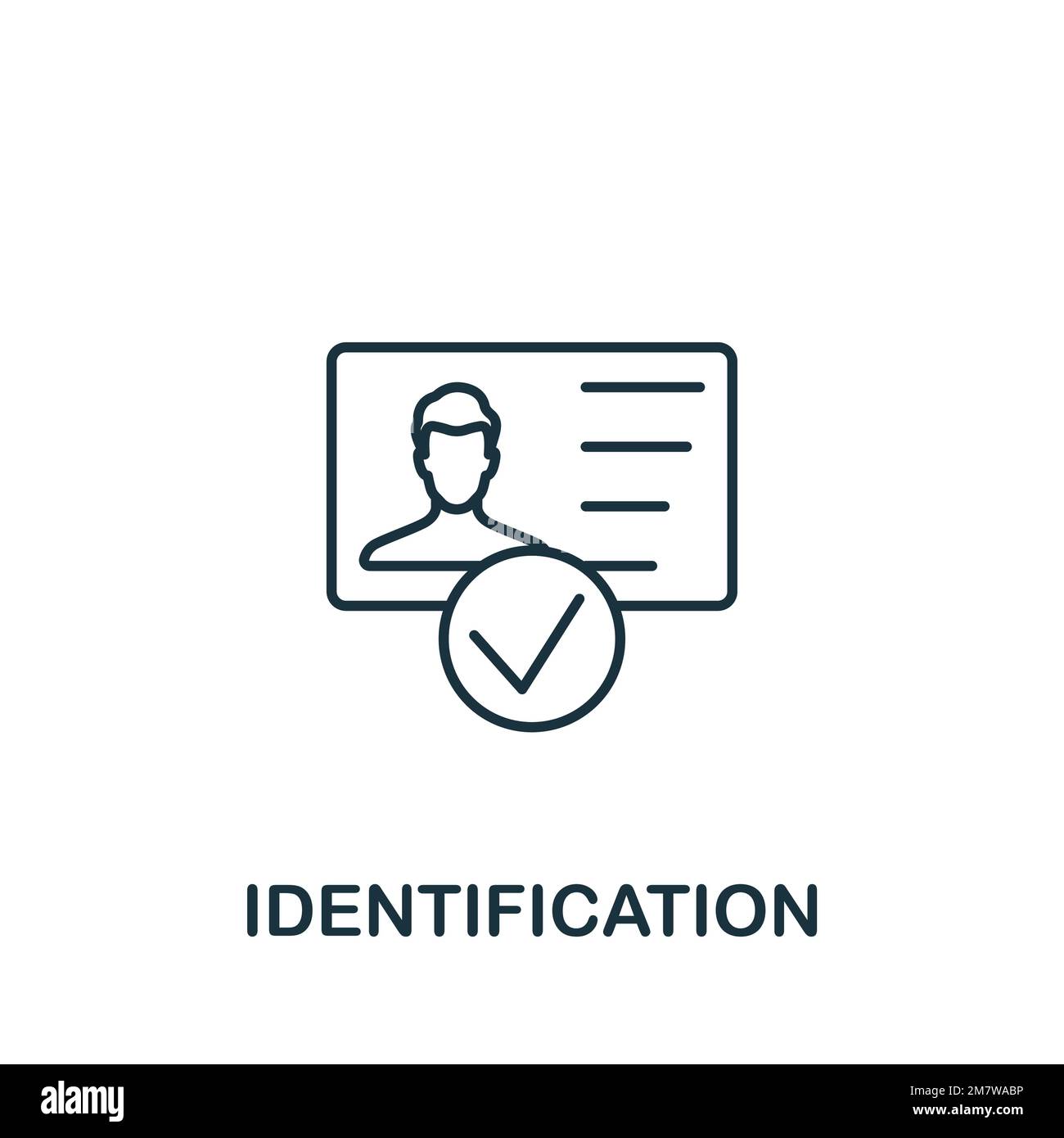 Icône d'identification. Icône monochrome simple Smart Technology pour