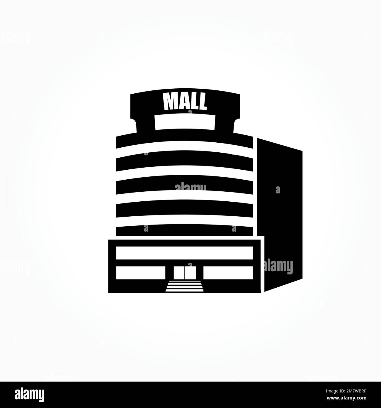 Icône du bâtiment du centre commercial. Panneau du centre commercial. Illustration vectorielle. SPE 10. Illustration de Vecteur