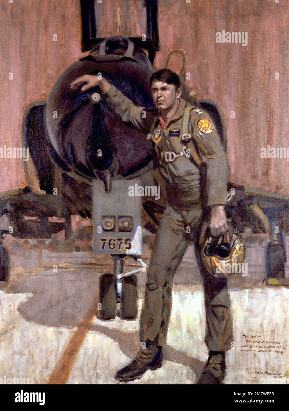 Œuvres d'art : « deux fois Top Gun » artiste : Charles Mazoujian. Pays : inconnu Banque D'Images