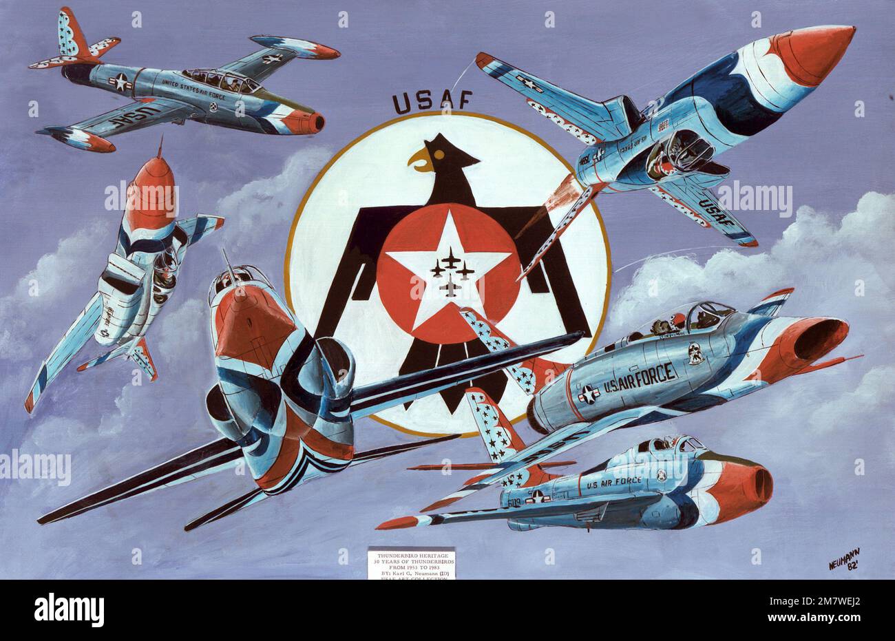 Œuvres d'art: 'Thunderbird Heritage', 30 ans de USAF Thunderbirds de 1953-1983 artiste: Karl Neumann. Pays : inconnu Banque D'Images