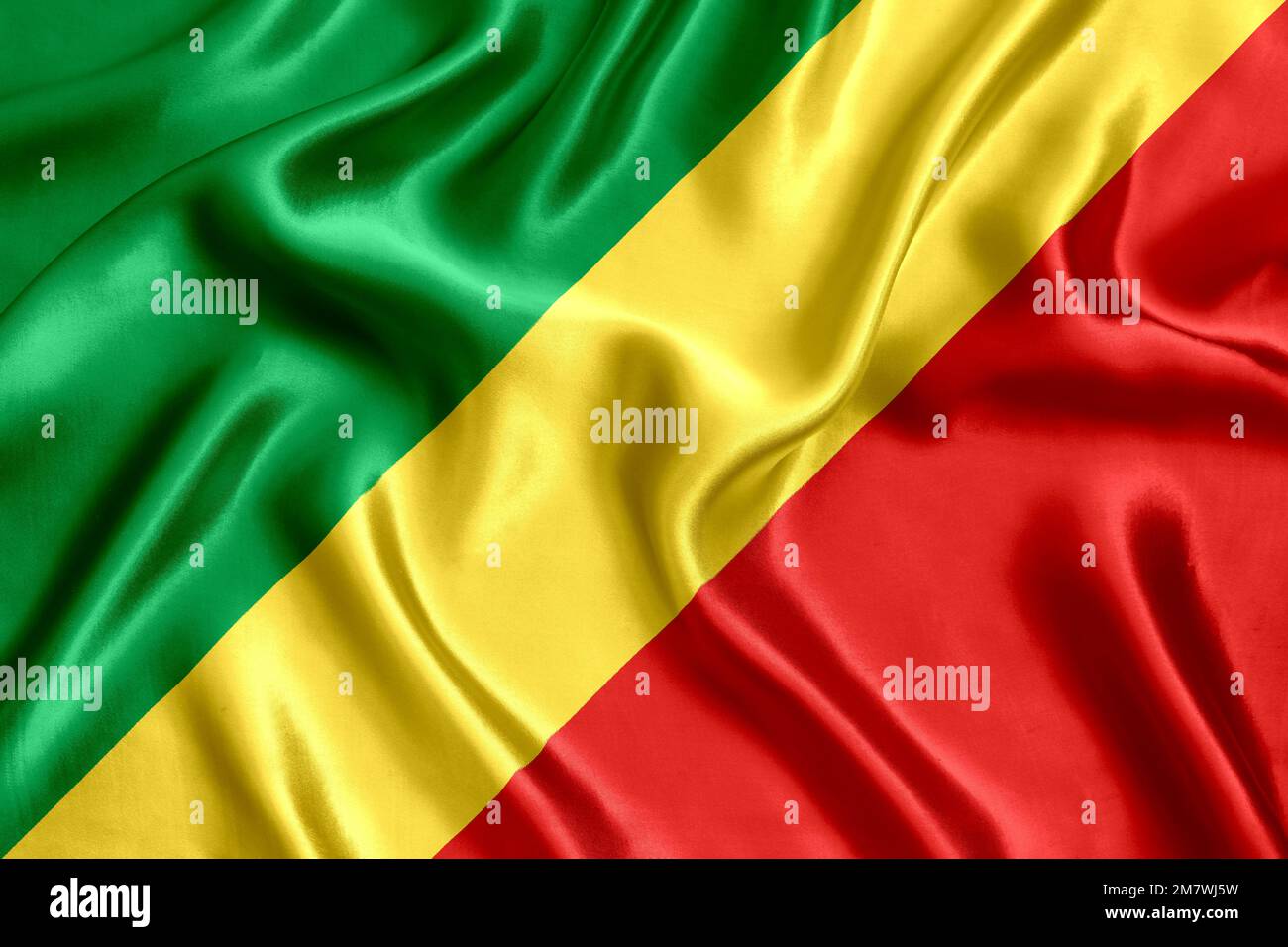 Drapeau du Congo Banque D'Images