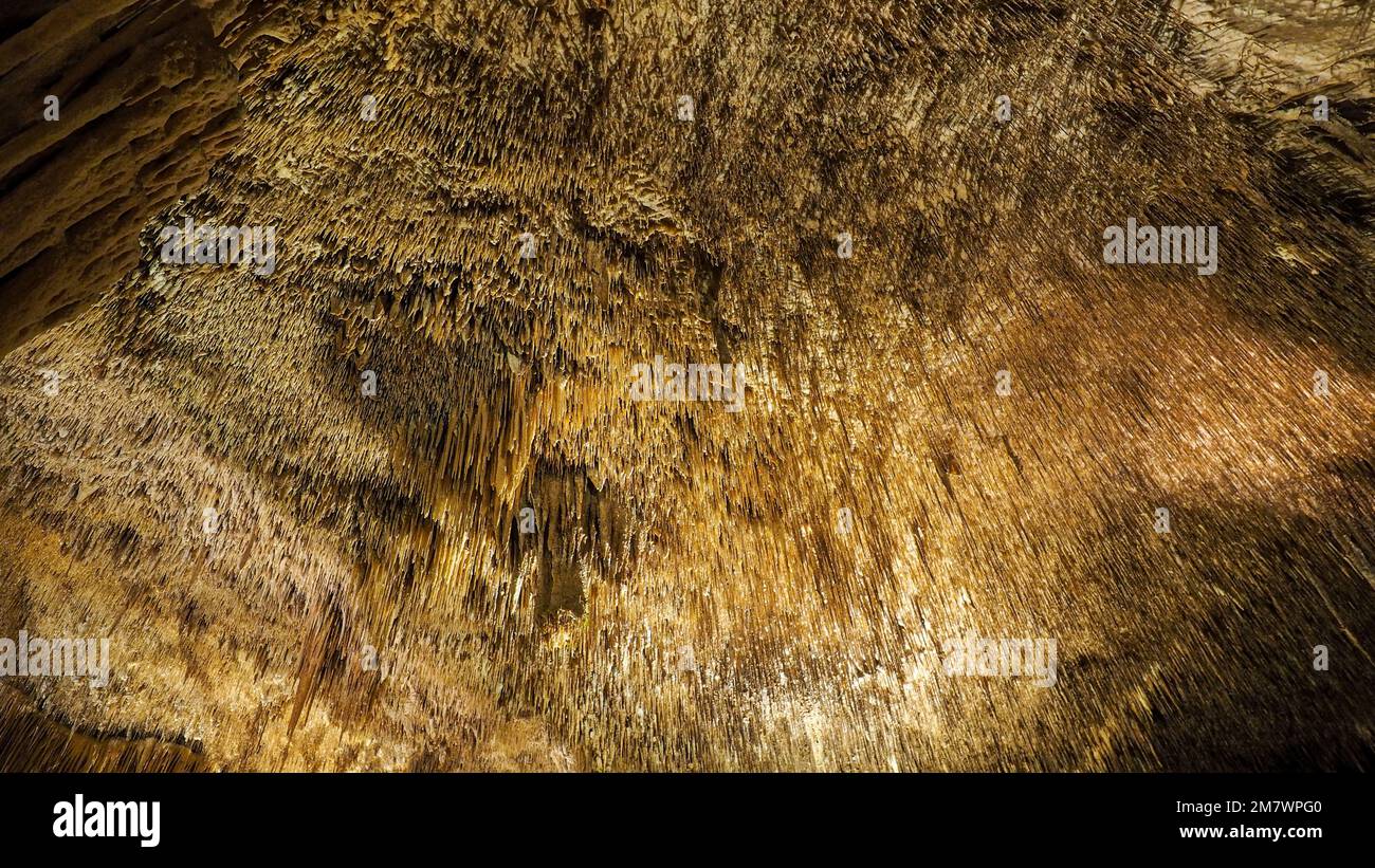 Monde fascinant de la grotte de pierre à affûter Cuevas del Drach, Majorque, Espagne Banque D'Images