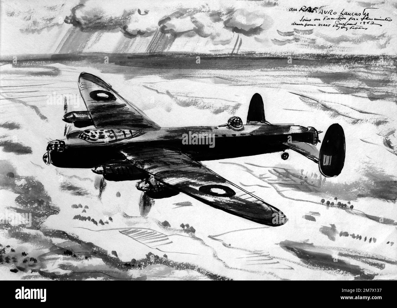 Œuvres d'art: 'British Lancaster Bomber' artiste: Peter Hurd. Pays : inconnu Banque D'Images