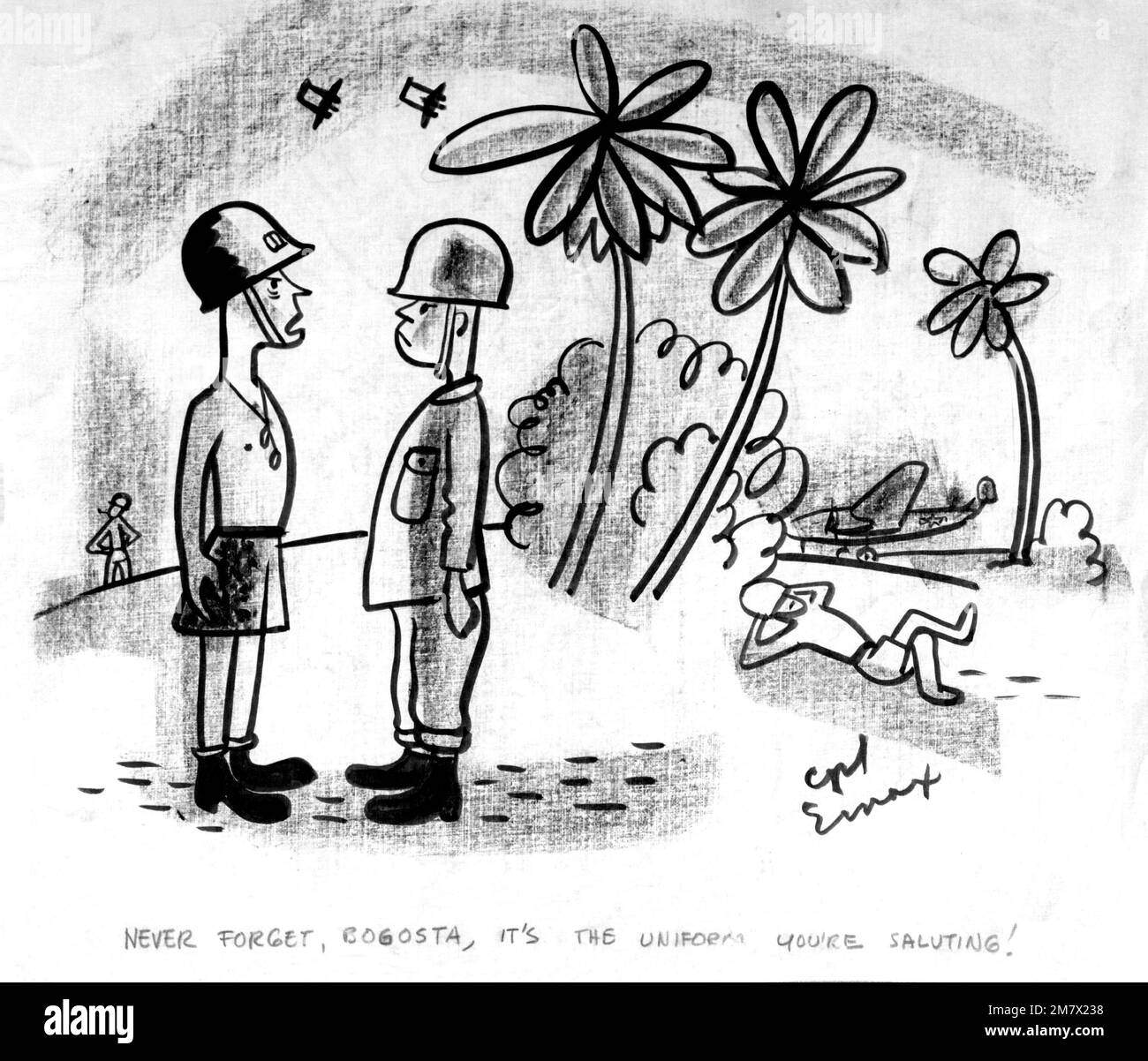 Œuvres d'art: 'Jamais oublier, Bogosta, c'est l'uniforme que vous êtes saluant'artiste: John Maxwell. Pays : inconnu Banque D'Images