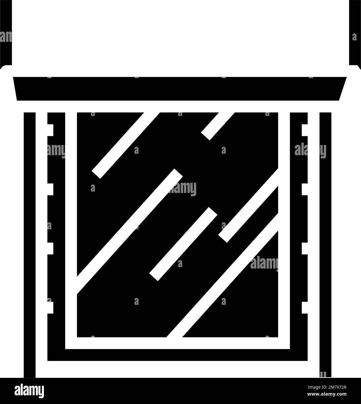 illustration du vecteur d'icône de glyphe de production d'acier pour laminoir à bandes chaudes Illustration de Vecteur