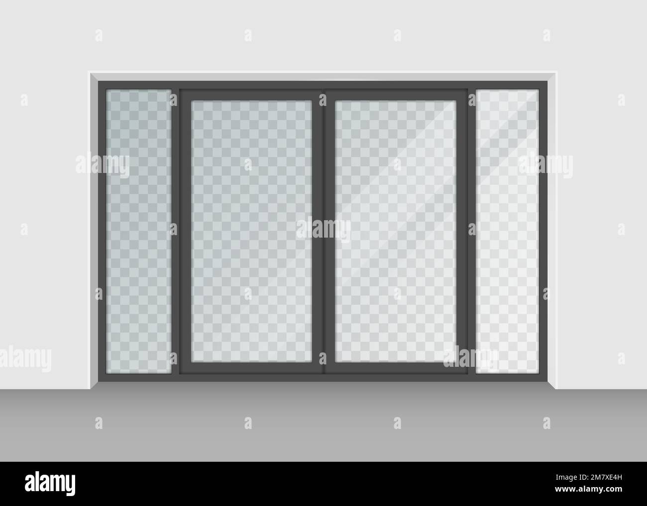 Porte coulissante en aluminiun Banque d'images vectorielles - Alamy