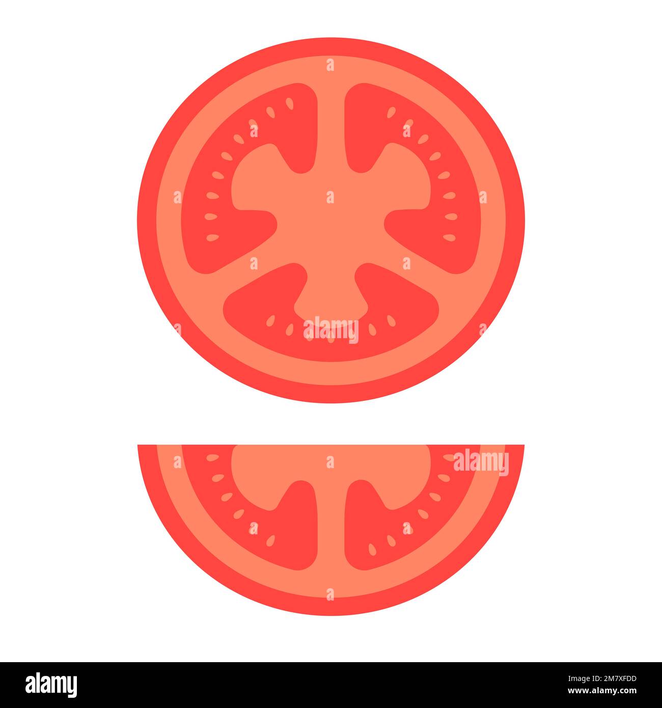 Tomate isolée sur fond blanc. Illustration vectorielle. SPE 10. Illustration de Vecteur