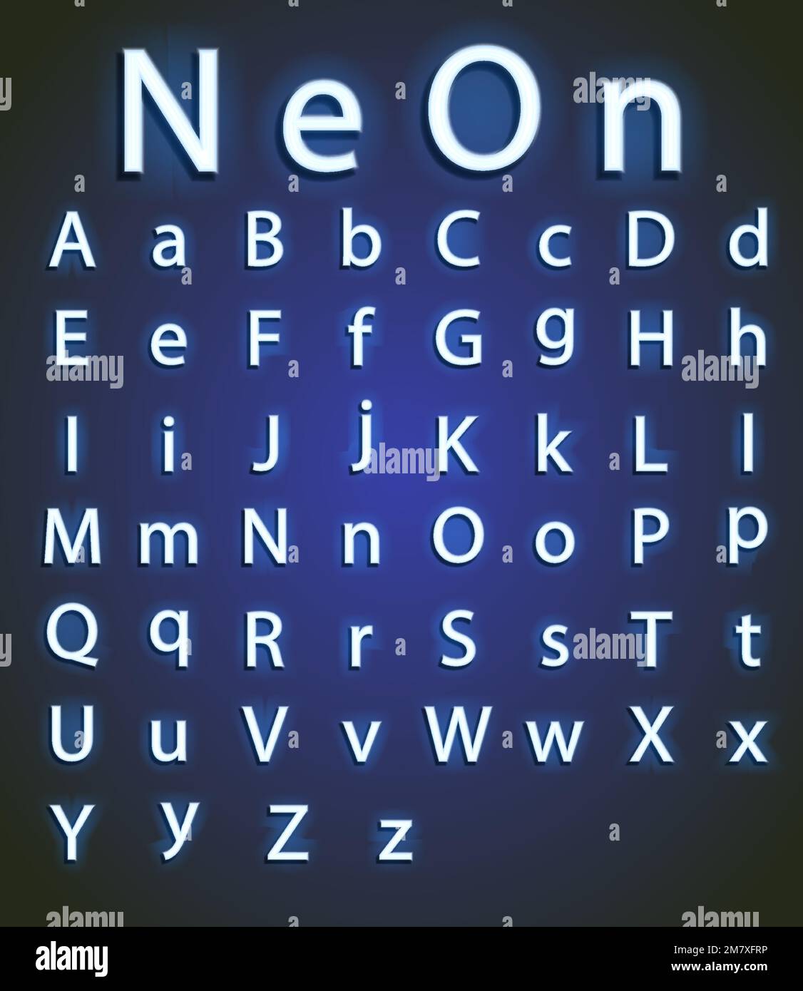 lettres au néon isolées sur l'arrière-plan. Illustration vectorielle. SPE 10. Illustration de Vecteur