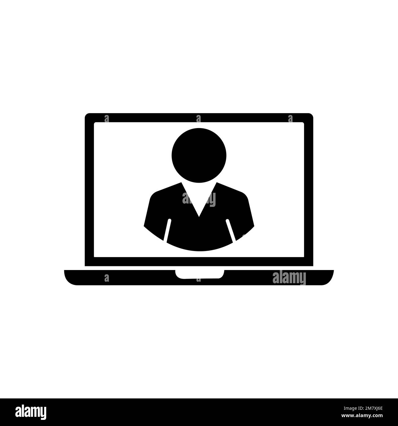 Personnes avec ordinateur, personne avec icône d'ordinateur portable. Illustration de Vecteur