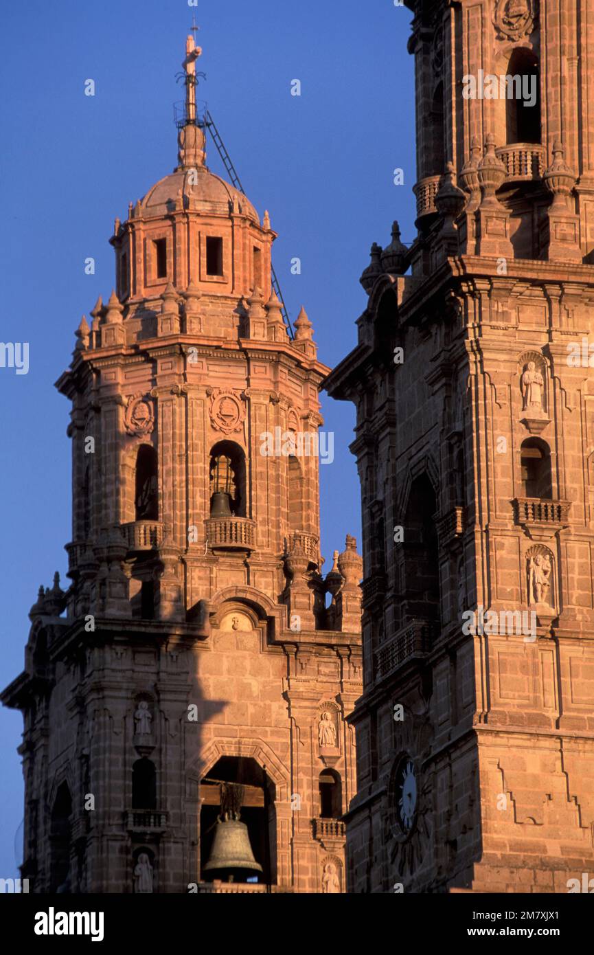 Mexique, Michoacan, Morelia, cathédrale Banque D'Images
