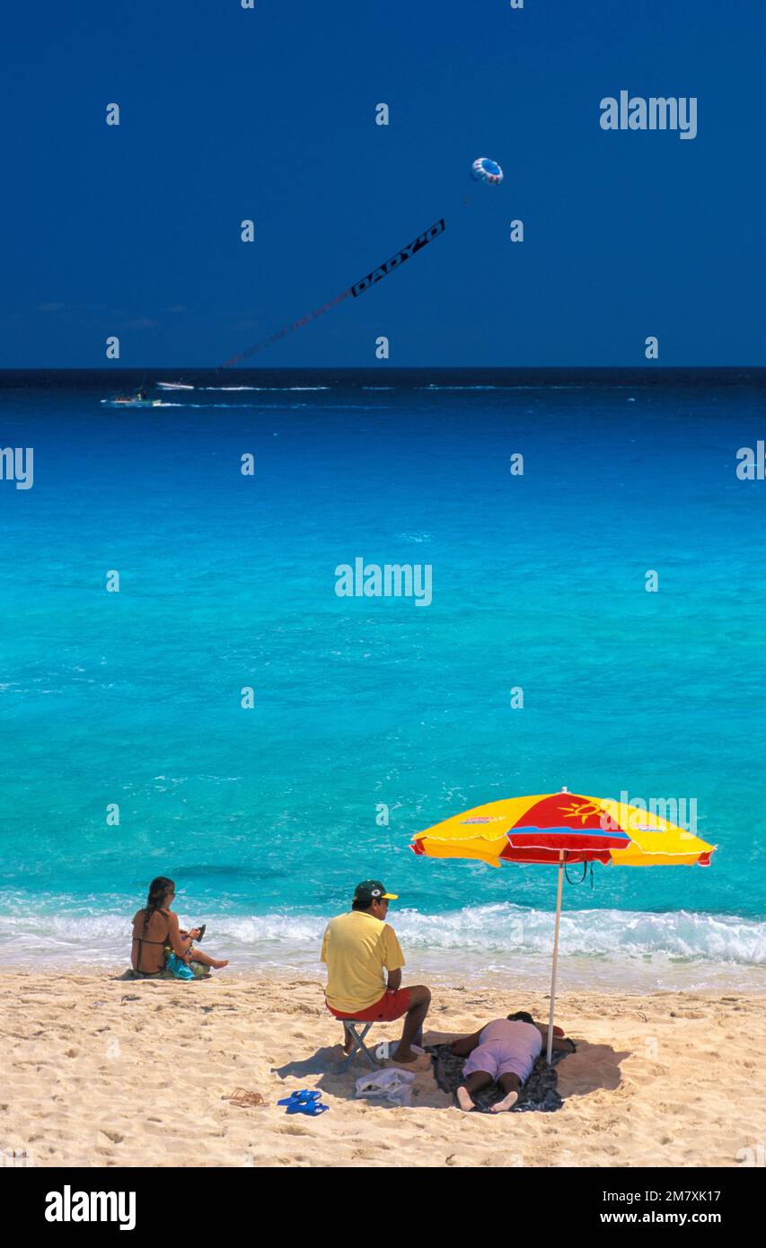 Mexique, Quintana Roo, péninsule de Yucatán, Caraïbes, Cancun, Playa Delphines Banque D'Images