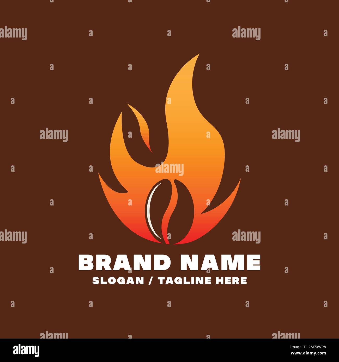 Modèle simple de logo de café. Illustration vectorielle modifiable, redimensionnable. Illustration de Vecteur