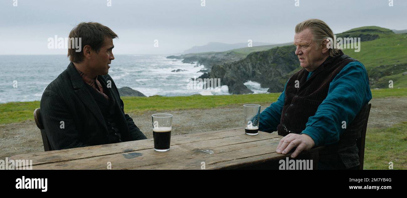 Les Banshees d'Inisherin Colin Farrell et Brendan Gleeson Banque D'Images