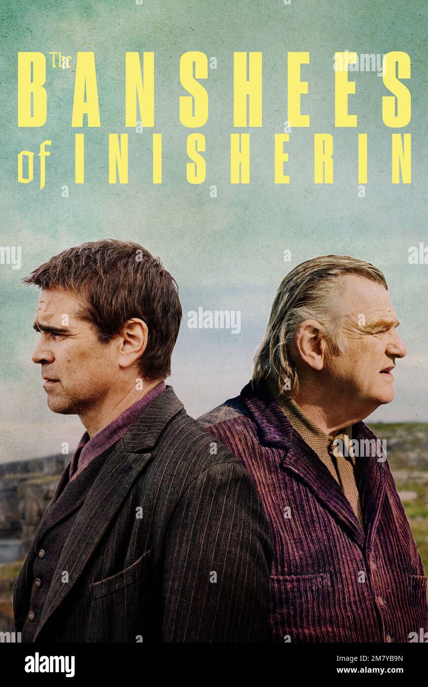 L'affiche « The Banshees of Inisherin » Colin Farrell & Brendan Gleeson Banque D'Images