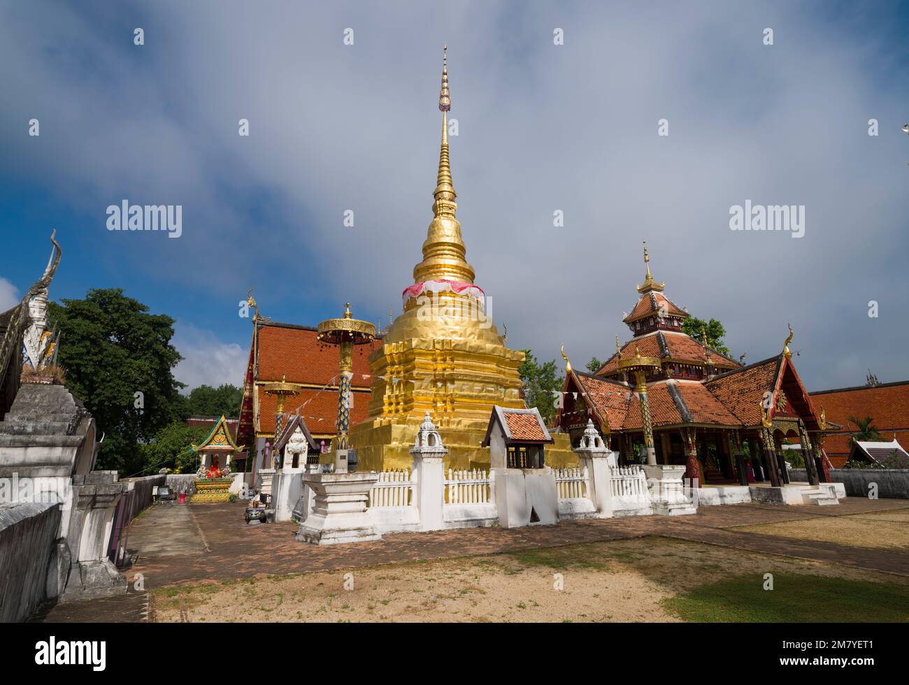 Temple Wat Pong Sanuk Nua. Le temple a été inscrit sur la liste du patrimoine mondial de l'UNESCO en 2008. Banque D'Images