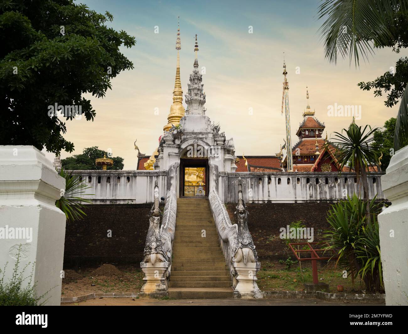 Temple Wat Pong Sanuk Nua. Le temple a été inscrit sur la liste du patrimoine mondial de l'UNESCO en 2008. Banque D'Images