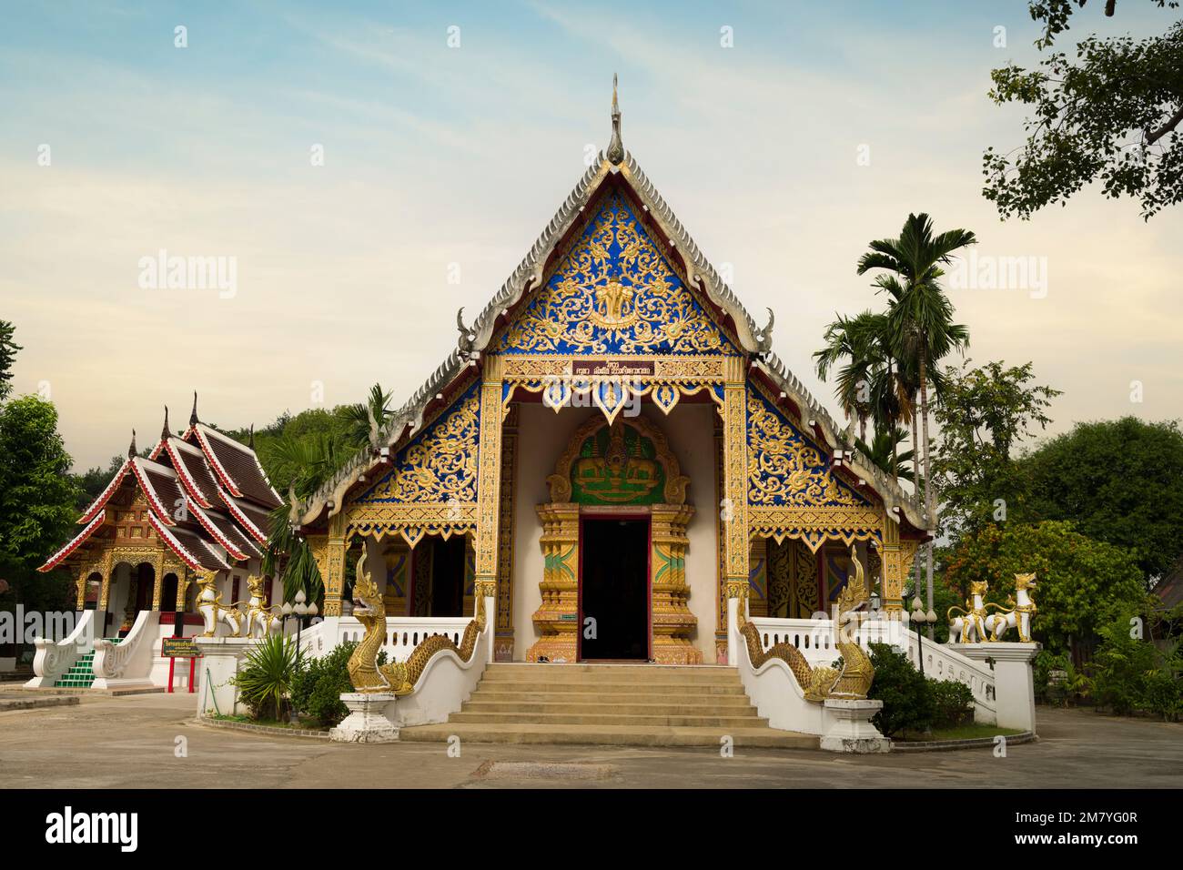 Temple Wat Pong Sanuk Nua. Le temple a été inscrit sur la liste du patrimoine mondial de l'UNESCO en 2008. Banque D'Images