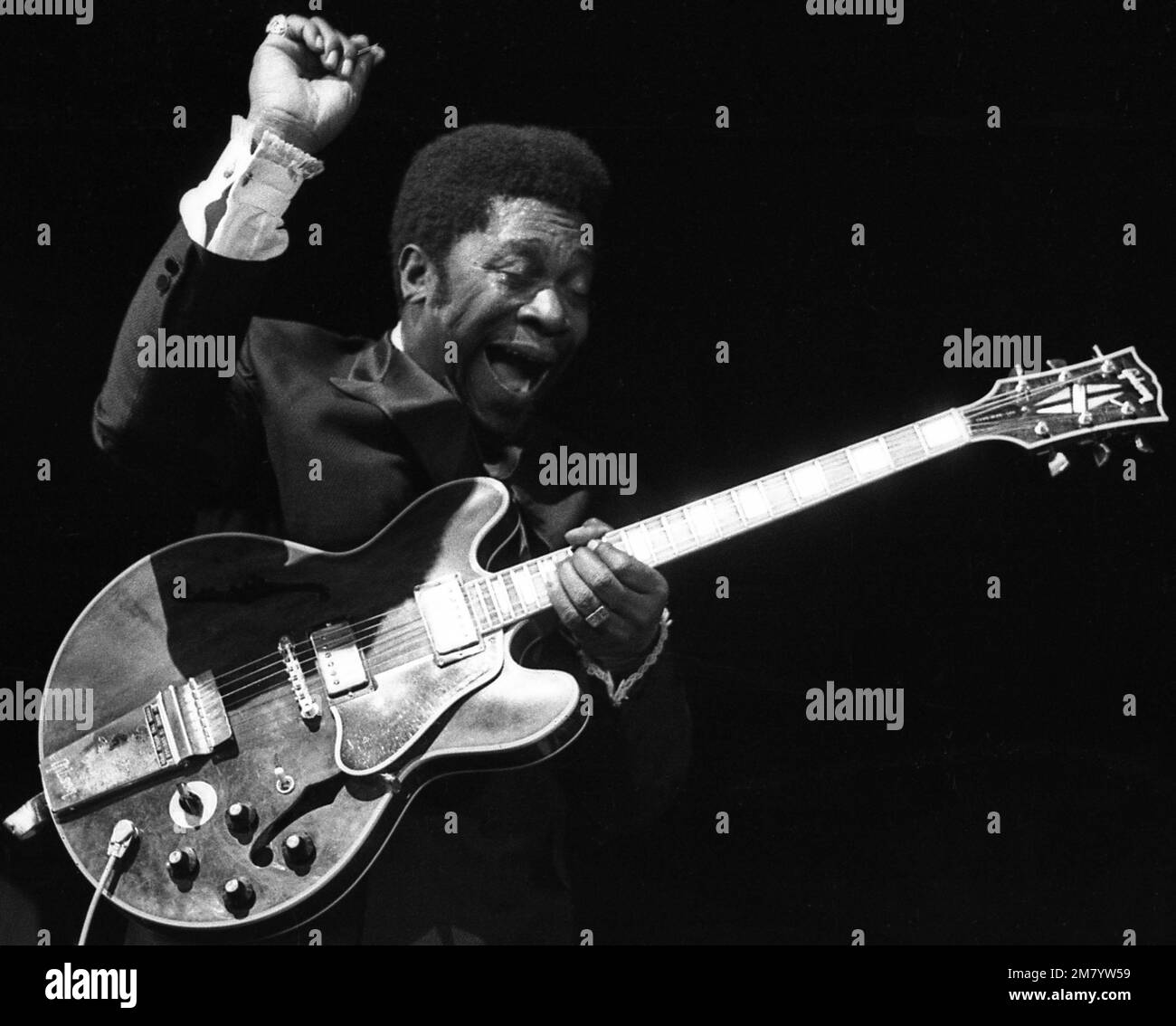 Philippe gras / le Pictorium - B.B King - 17/5/2015 - France / Ile-de-France (région) / Paris - concert B.B King, salle Pleyel, 15 janvier 1968 Banque D'Images