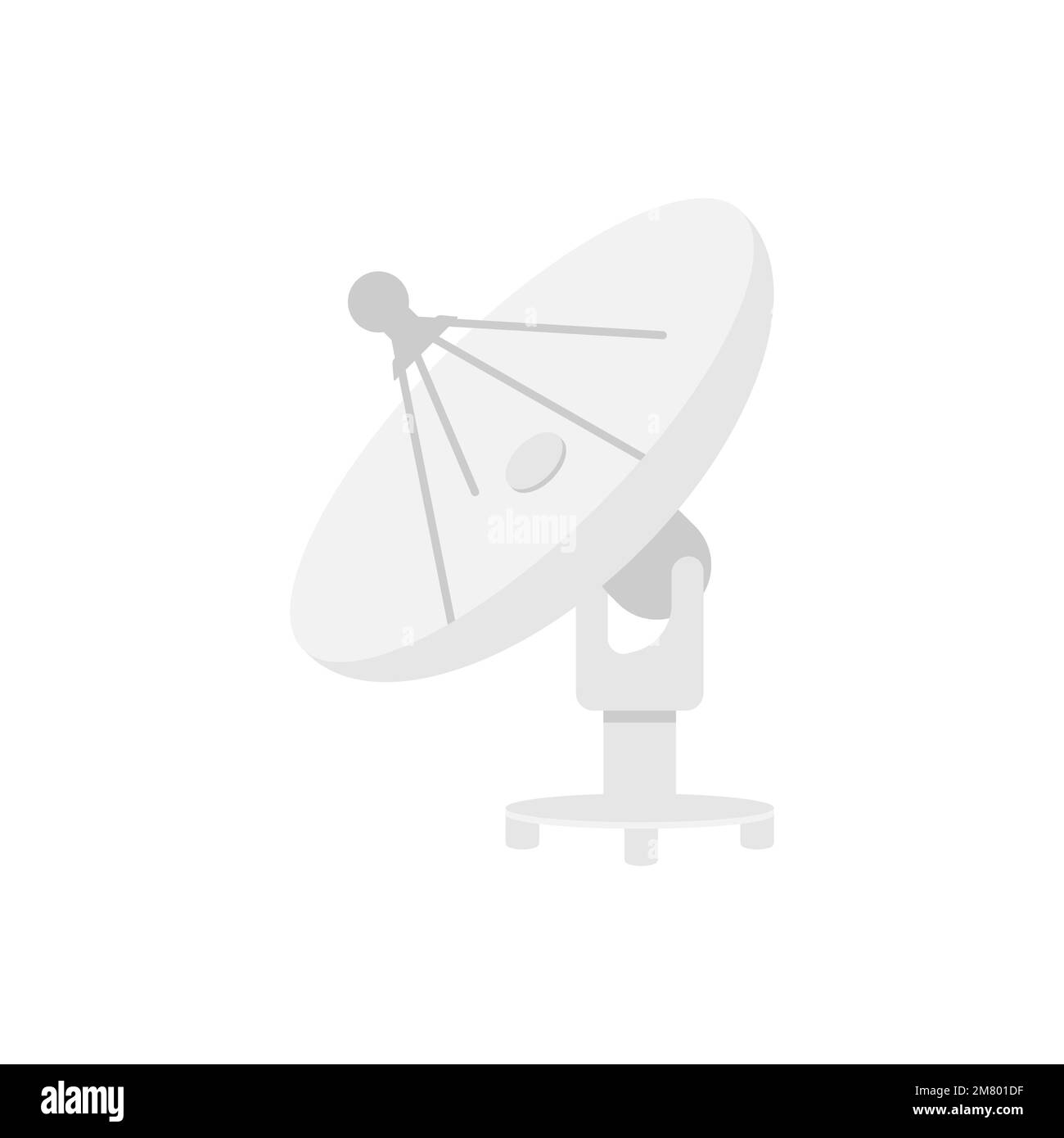 Antenne parabolique isolée sur fond blanc. Illustration vectorielle. SPE 10. Illustration de Vecteur