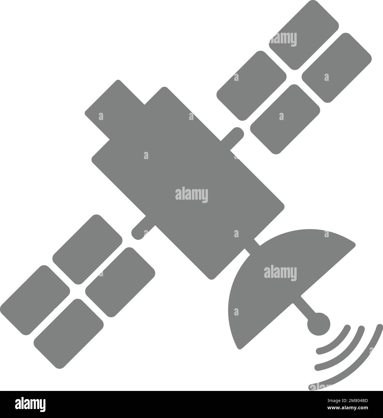 Icône satellite sur fond blanc. Illustration du vecteur de pictogramme de diffusion Illustration de Vecteur