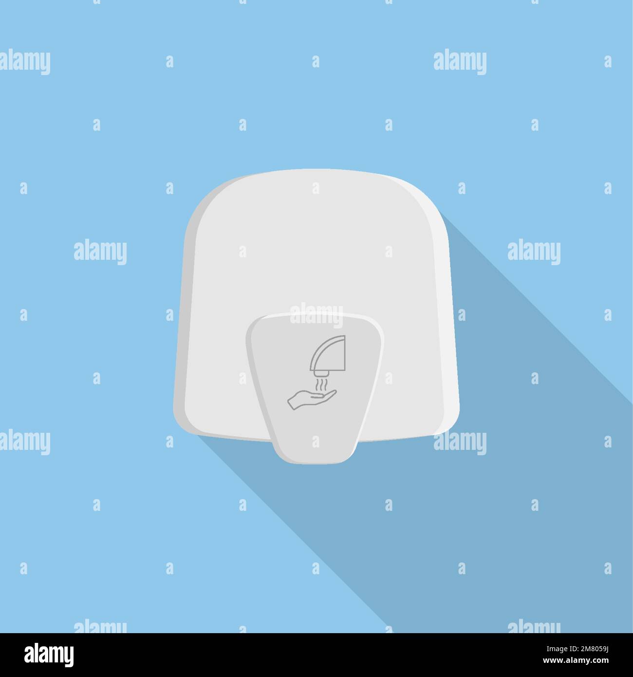 Sèche-mains automatique isolé en arrière-plan. Illustration vectorielle. SPE 10. Illustration de Vecteur