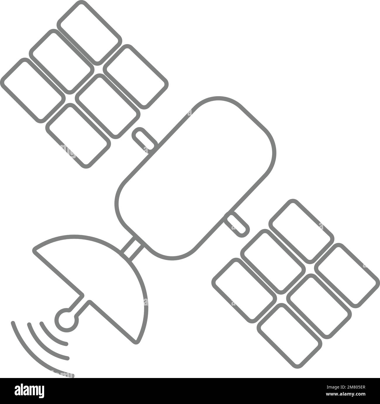 Icône satellite sur fond blanc. Illustration du vecteur de pictogramme ...