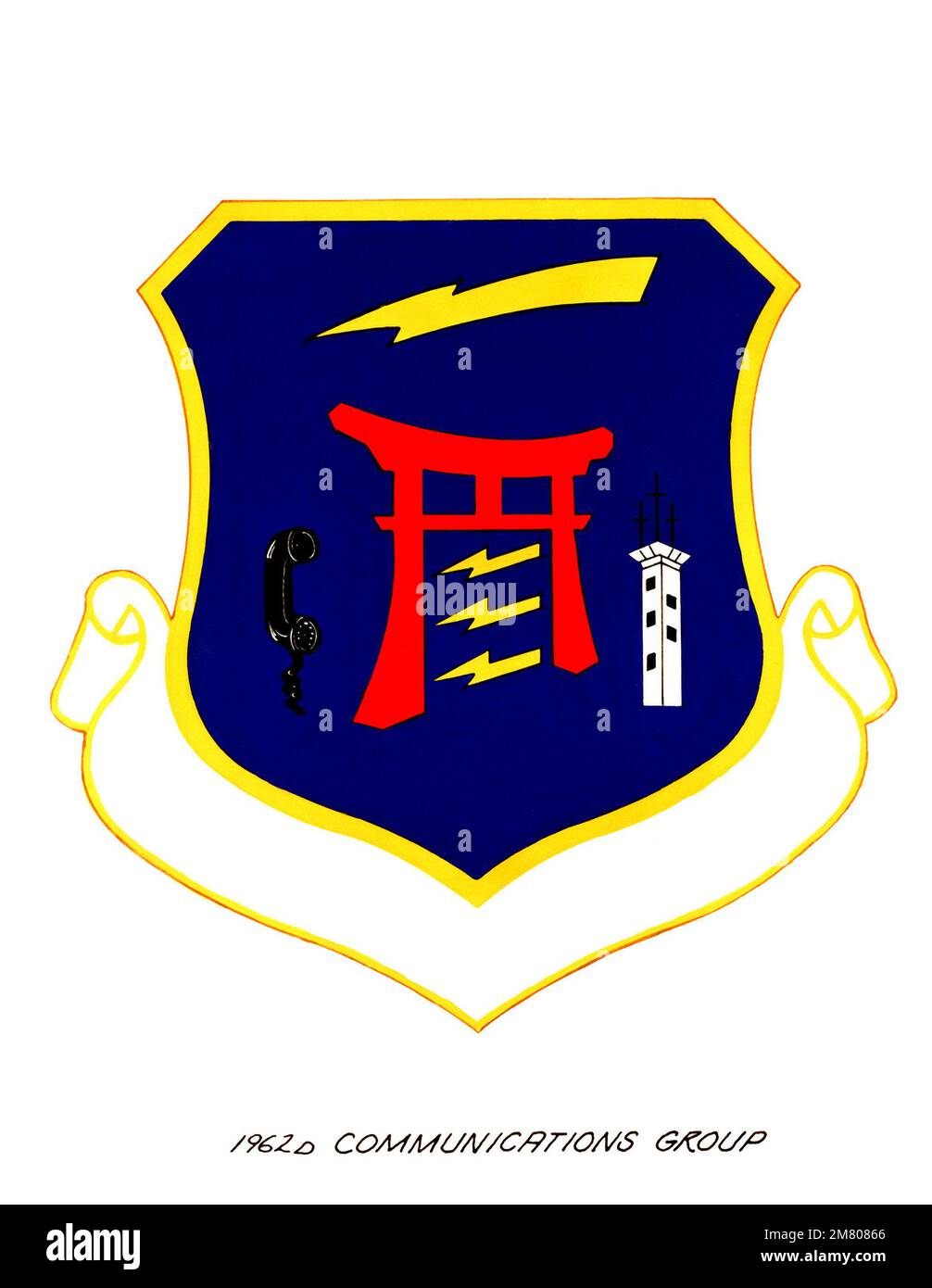 Insigne approuvé pour : 1962nd Communications Group. Pays : inconnu Banque D'Images
