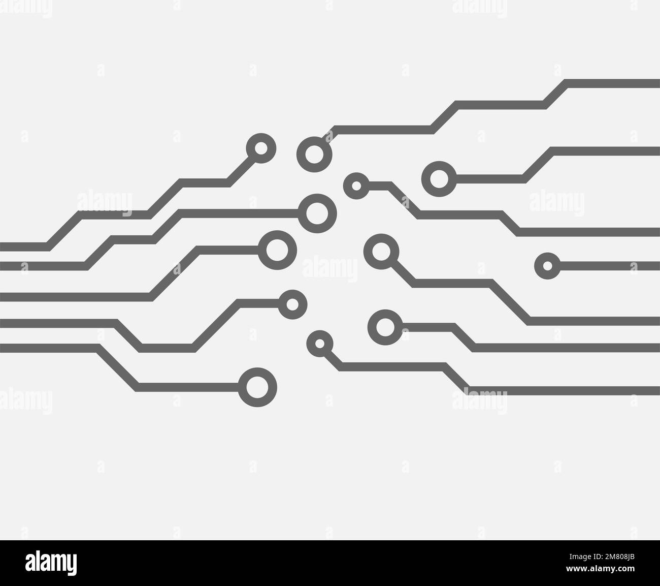 Motif de carte de circuit imprimé points et lignes pour la technologie. Illustration vectorielle. SPE 10 Illustration de Vecteur