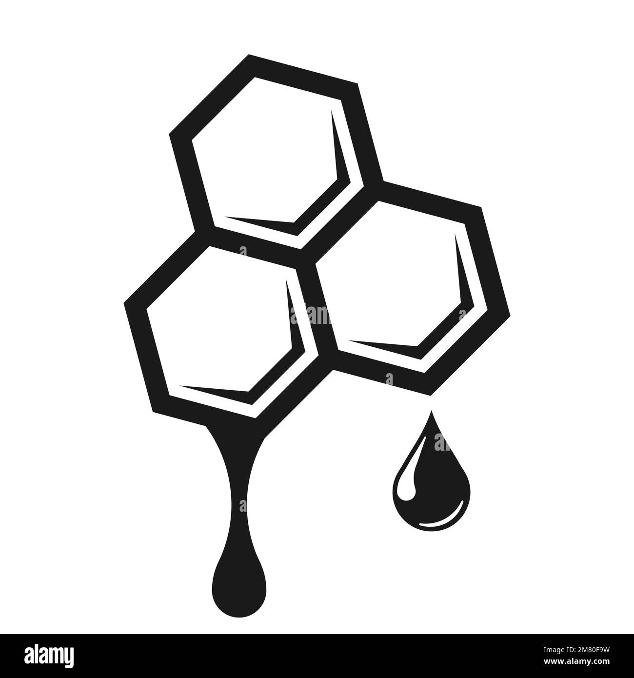 Icône nid d'abeille. Icône miel . Illustration vectorielle. SPE 10. Illustration de Vecteur