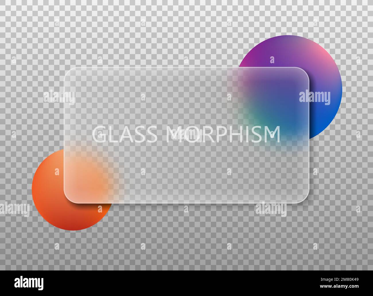 Carte carrée en verre transparent. Morphisme réaliste du verre. Illustration vectorielle. SPE 10. Illustration de Vecteur