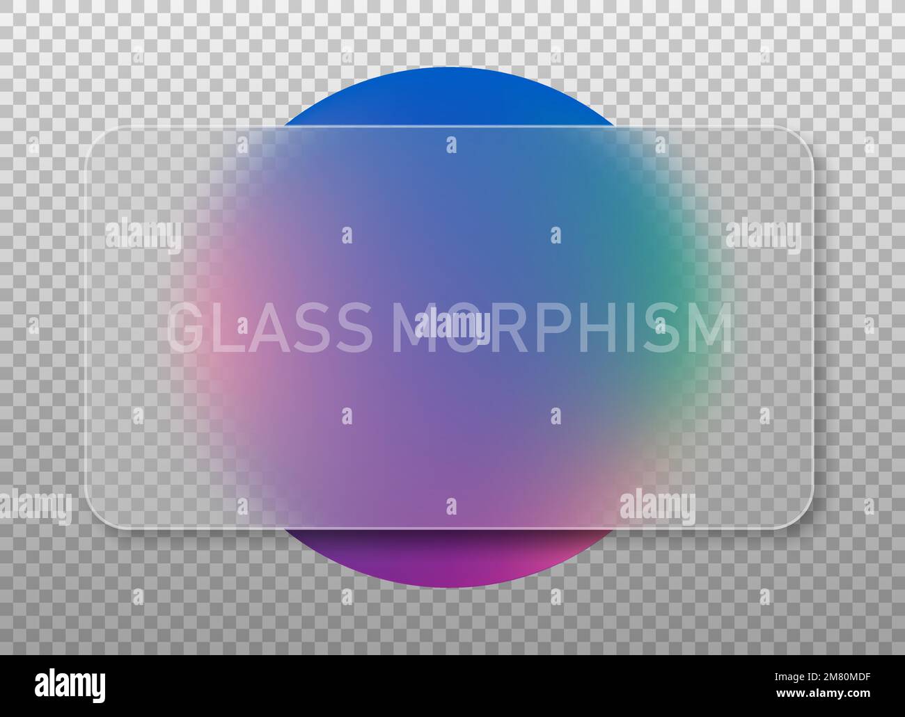Carte carrée en verre transparent. Morphisme réaliste du verre. Illustration vectorielle. SPE 10. Illustration de Vecteur
