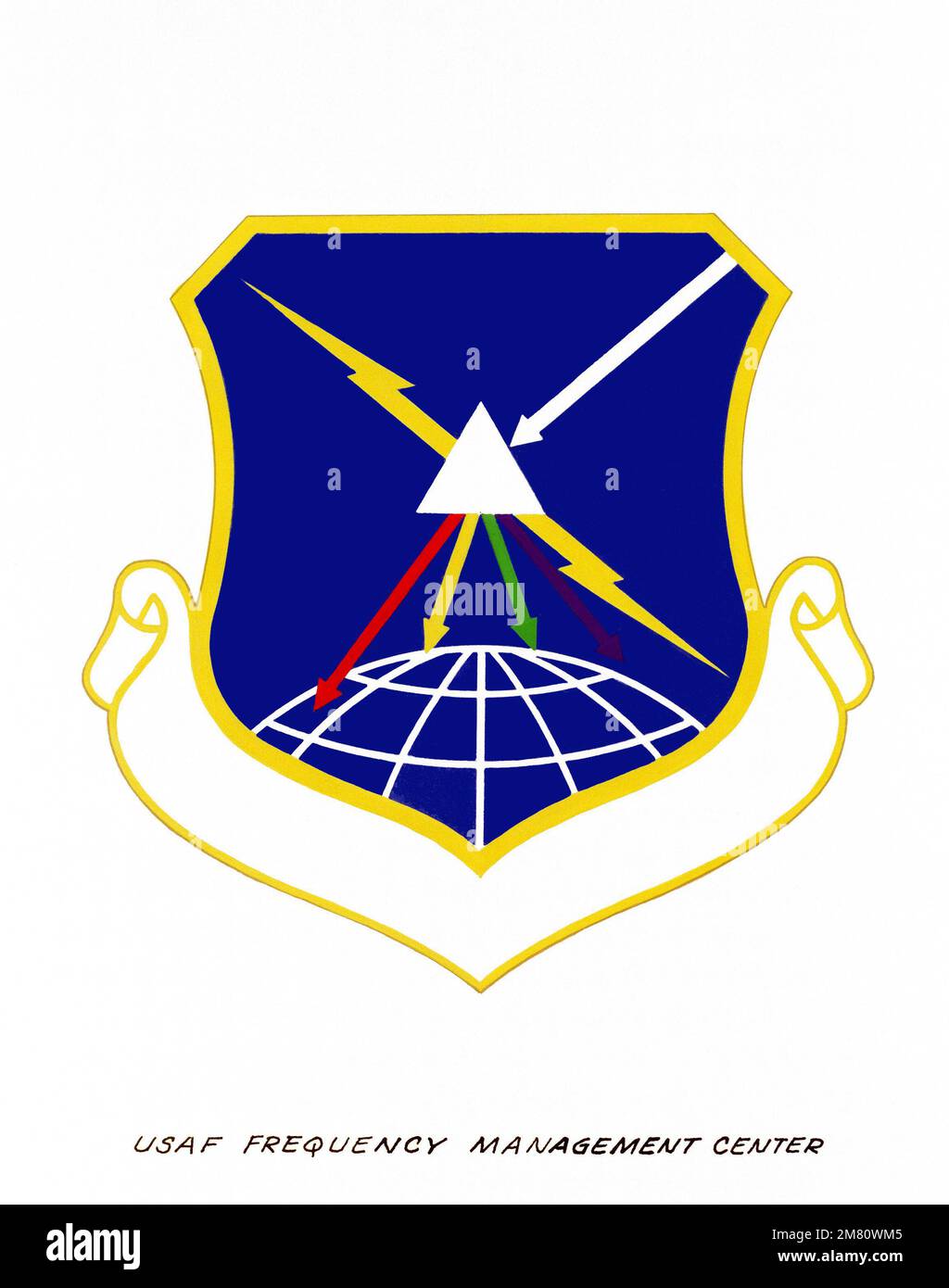 Insigne approuvé pour : USAF Frequency Management Center. Pays : inconnu Banque D'Images