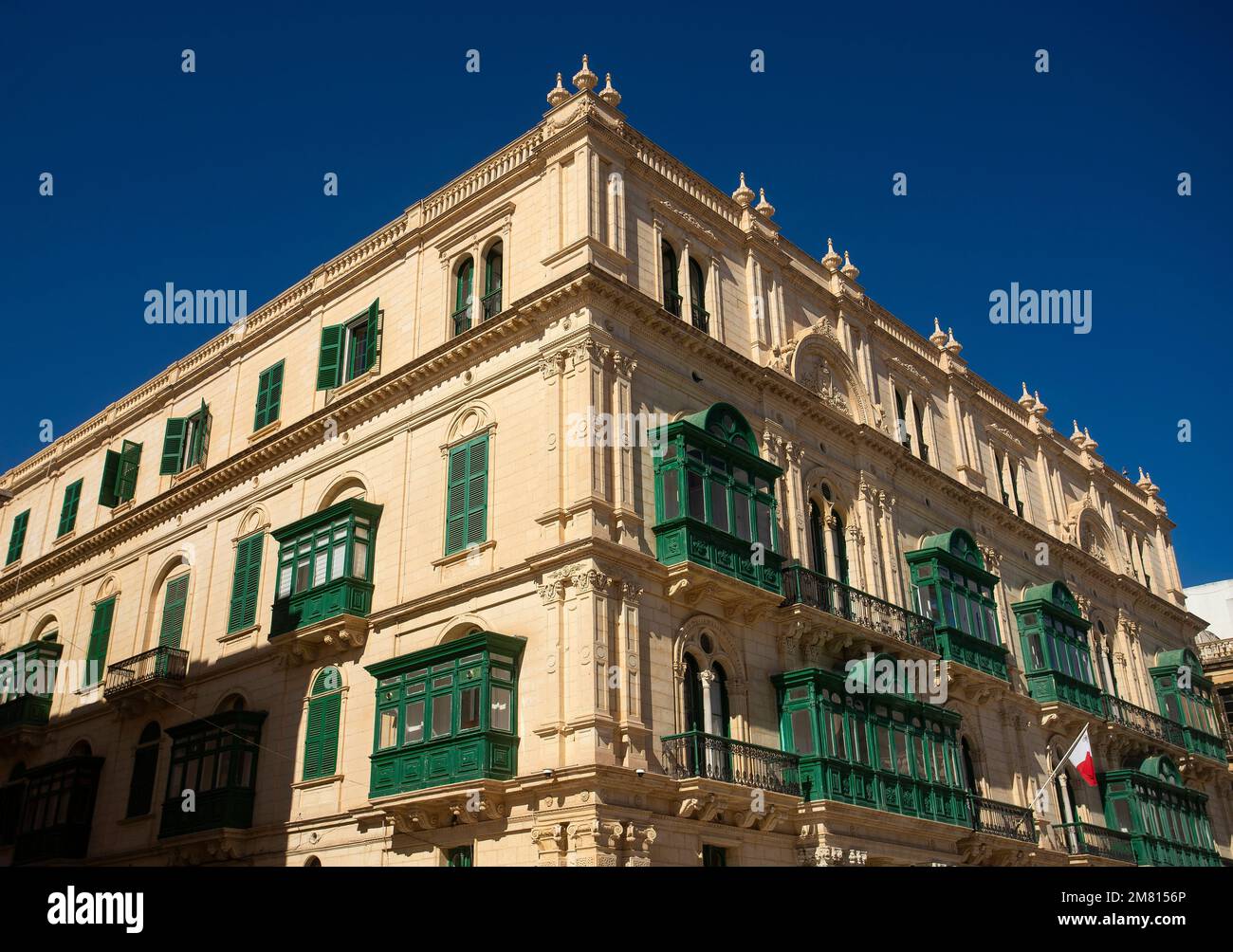 La Valette, Malte. 7 octobre 2022. L'architecture maltaise a été influencée par de nombreuses cultures méditerranéennes Banque D'Images
