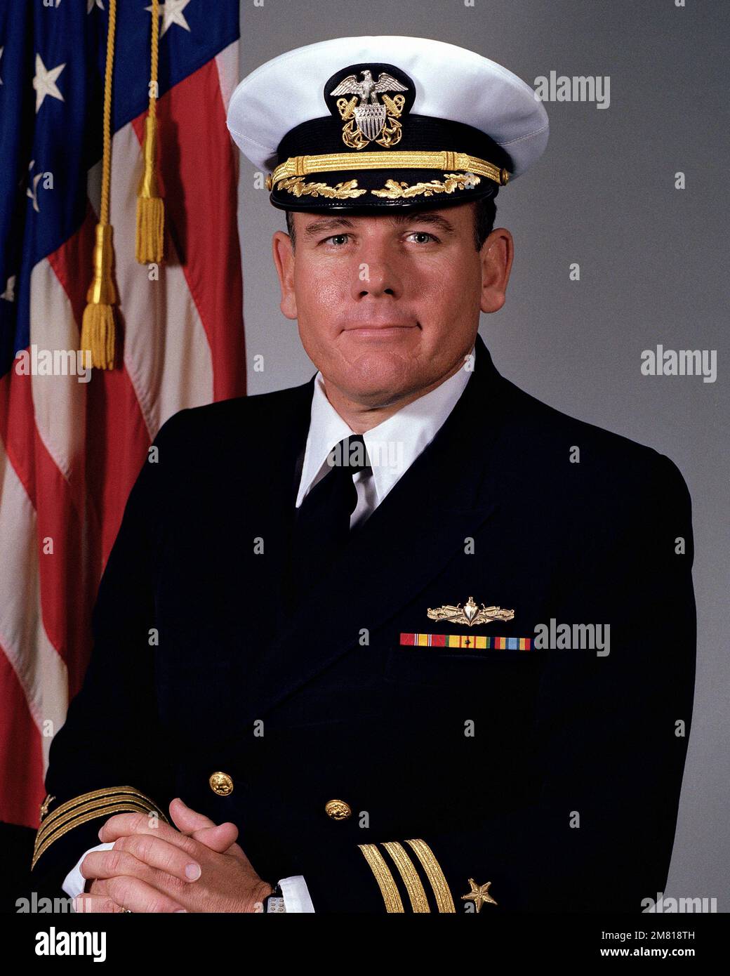 Commandant Robert E. Lang, USN (couvert). Pays : inconnu Banque D'Images