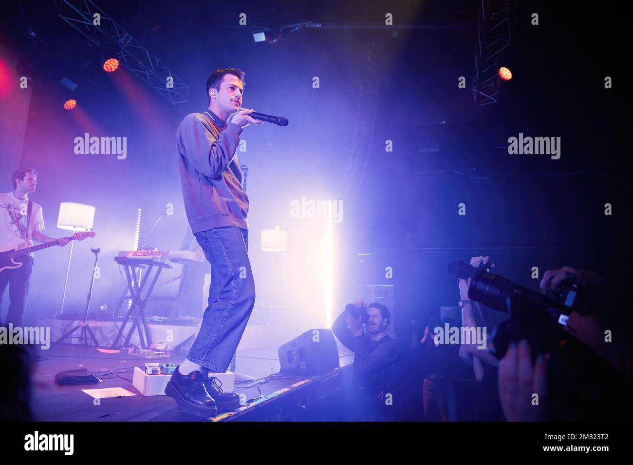 Manchester, Royaume-Uni. 11th Ajanvier 2023. Dylan Minnette, Braeden Lemasters et Cole Preston, du groupe Whallow, se produit à l'Académie de Manchester. 2023-01-11. Crédit : Gary Mather/Alay Live News Banque D'Images