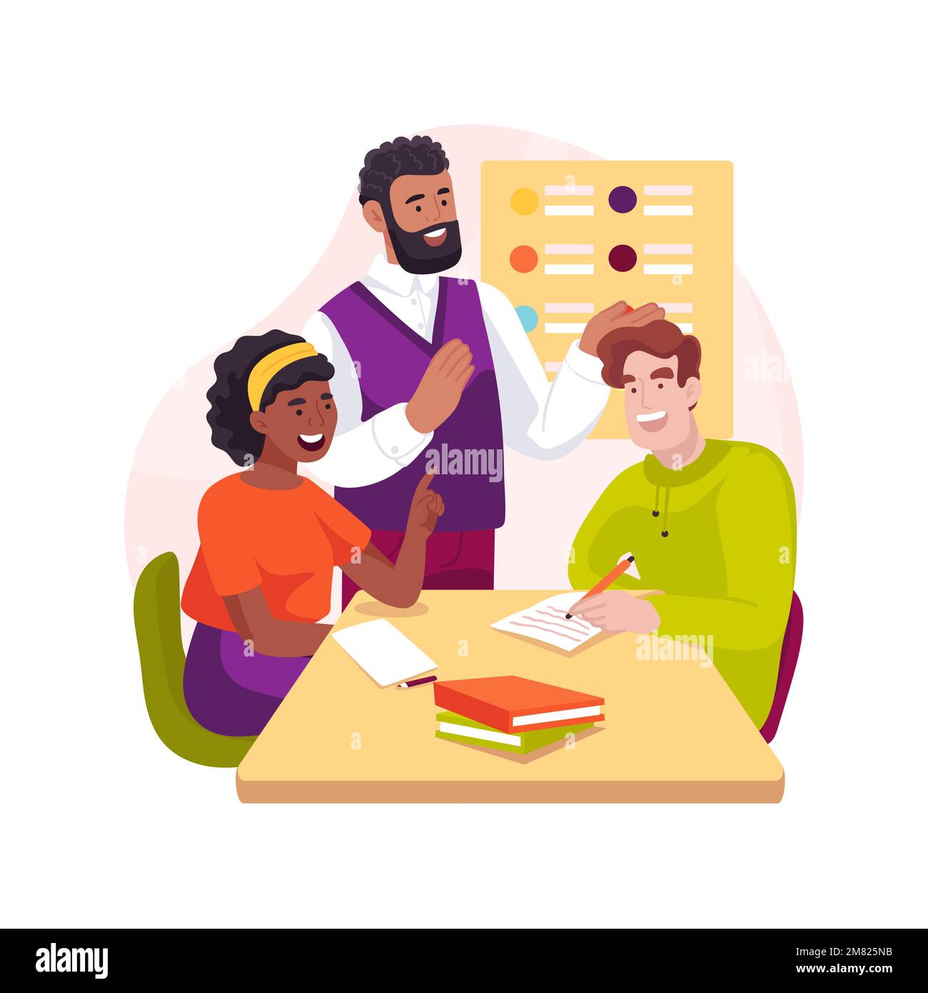 Programme individualisé illustration vectorielle isolée de dessin animé. Illustration de Vecteur