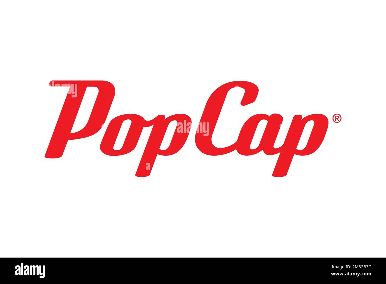 Jeux PopCap, logo, fond blanc Banque D'Images