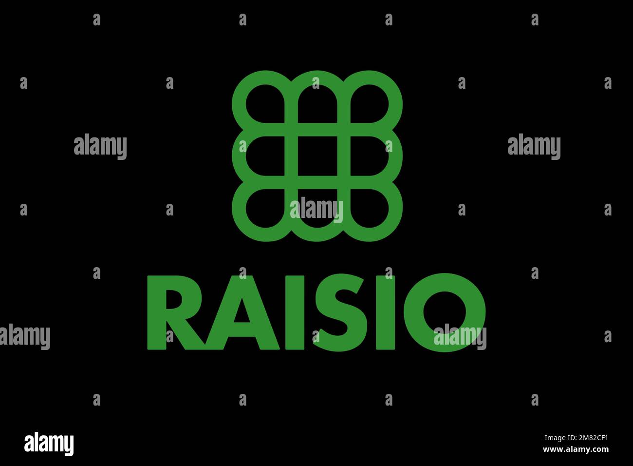 Raisio Group, logo, fond noir Banque D'Images