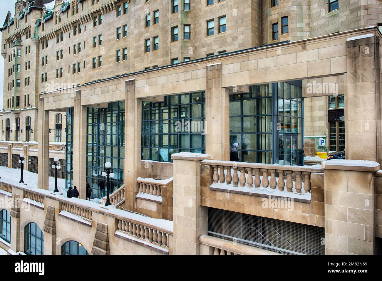 Le Fairmont, Château Laurier en hiver, Ottawa (Ontario), Canada Banque D'Images