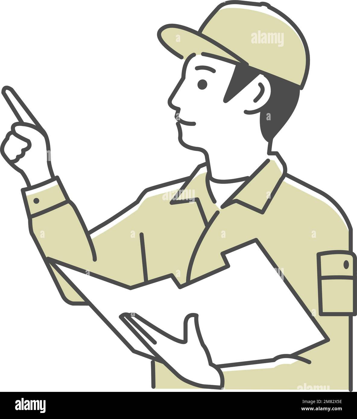 Illustration vectorielle d'un travailleur masculin effectuant une inspection régulière Illustration de Vecteur