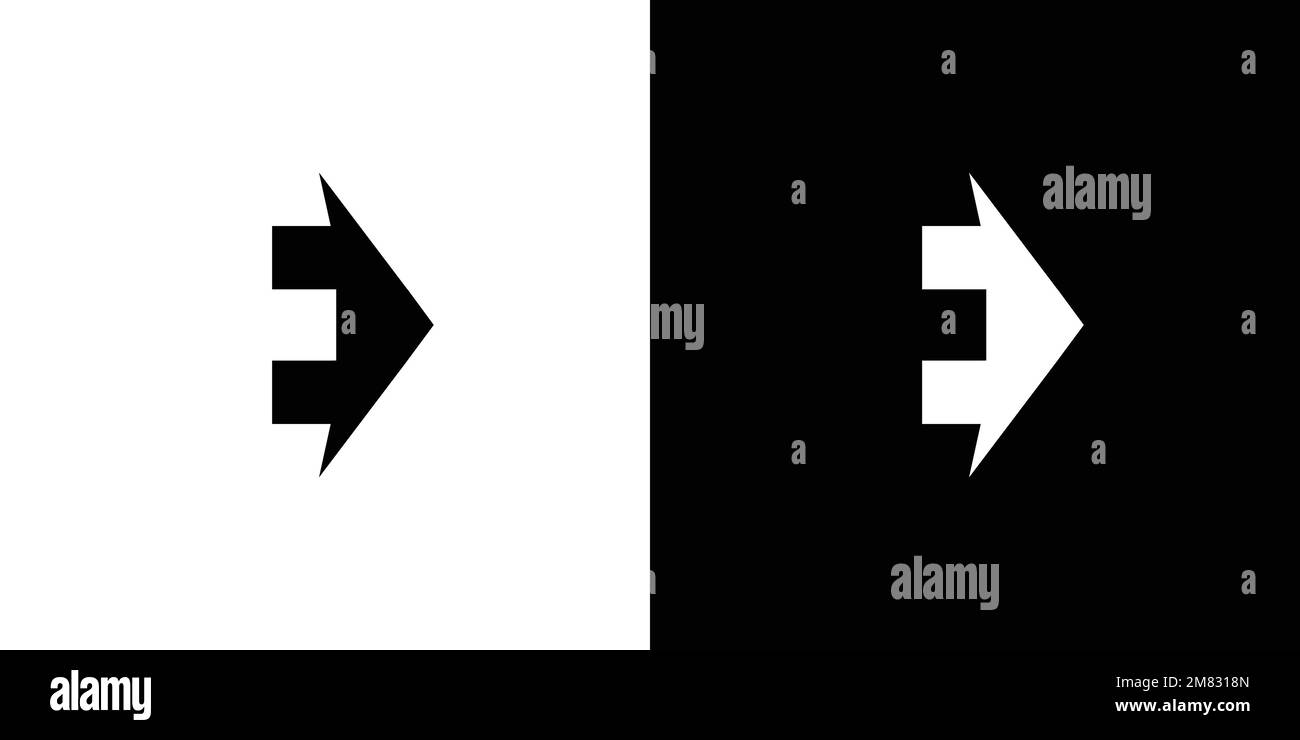 Design moderne et puissant avec logo combiné lettre E et symbole Move Illustration de Vecteur